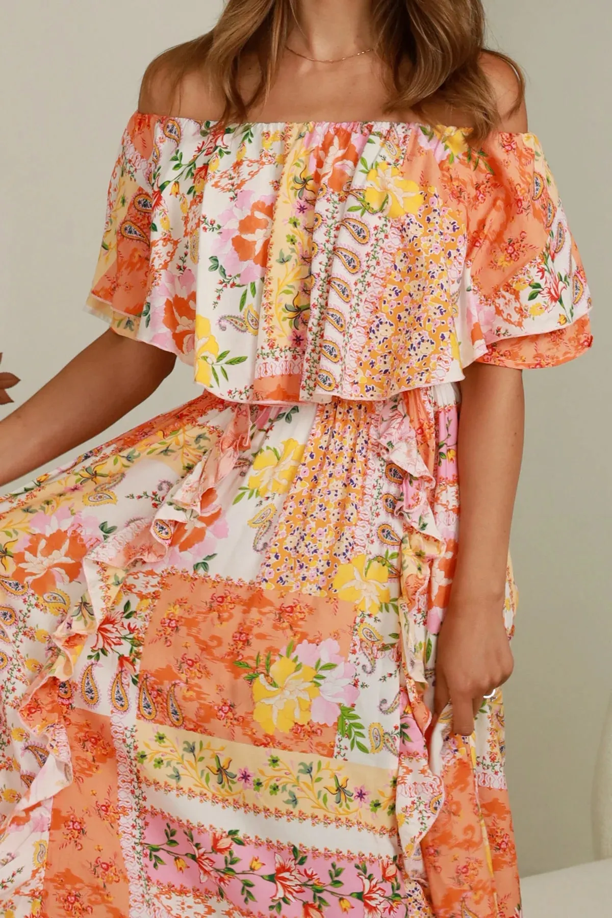 ADA OFF THE SHOULDER MAXI DRESS
