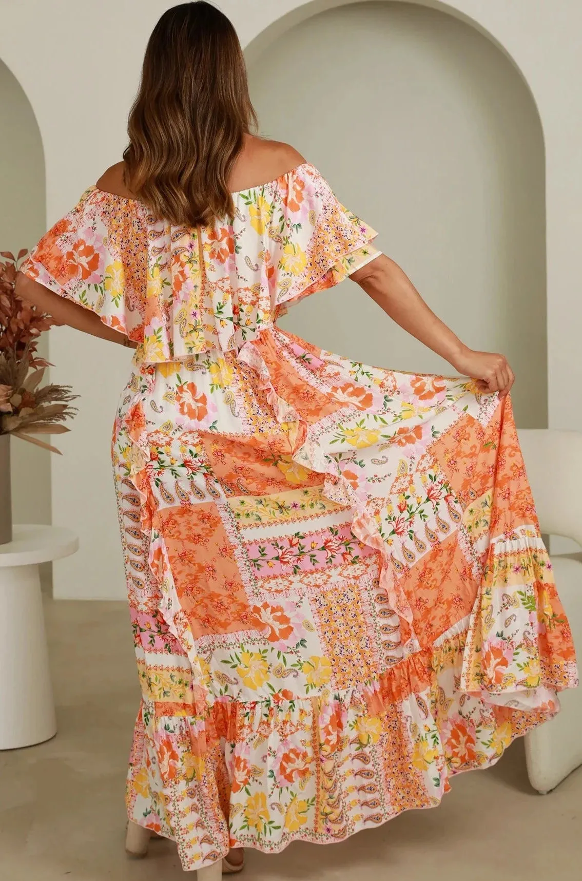 ADA OFF THE SHOULDER MAXI DRESS