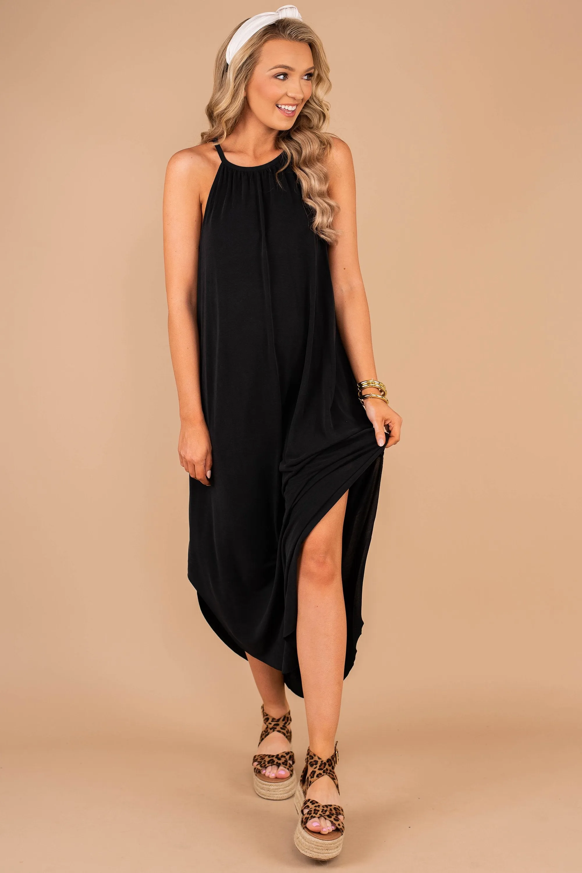 All Your Life Black Maxi Dress