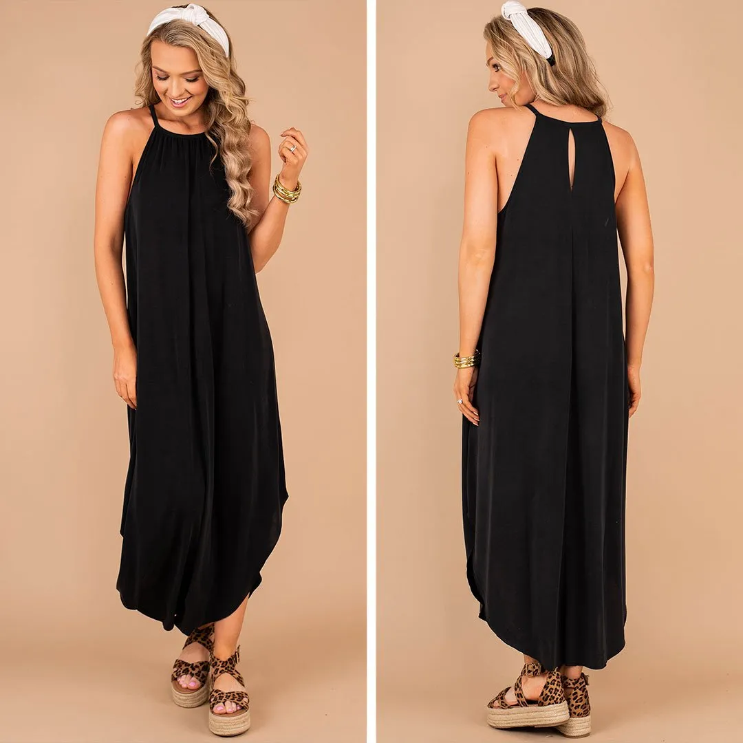 All Your Life Black Maxi Dress