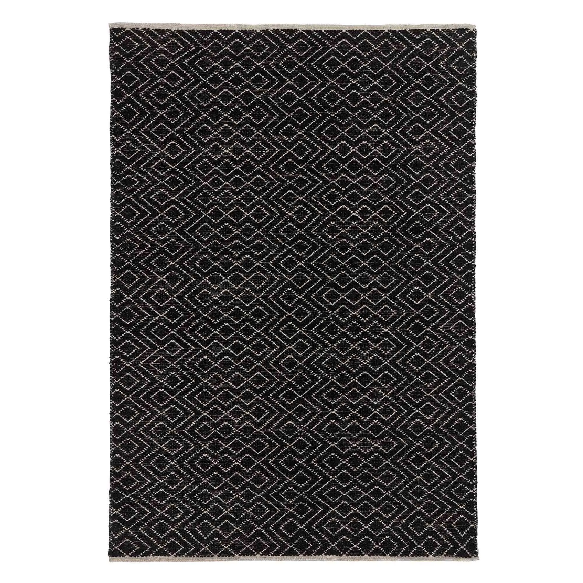 Amini Wool Rug [Black/Off-white]