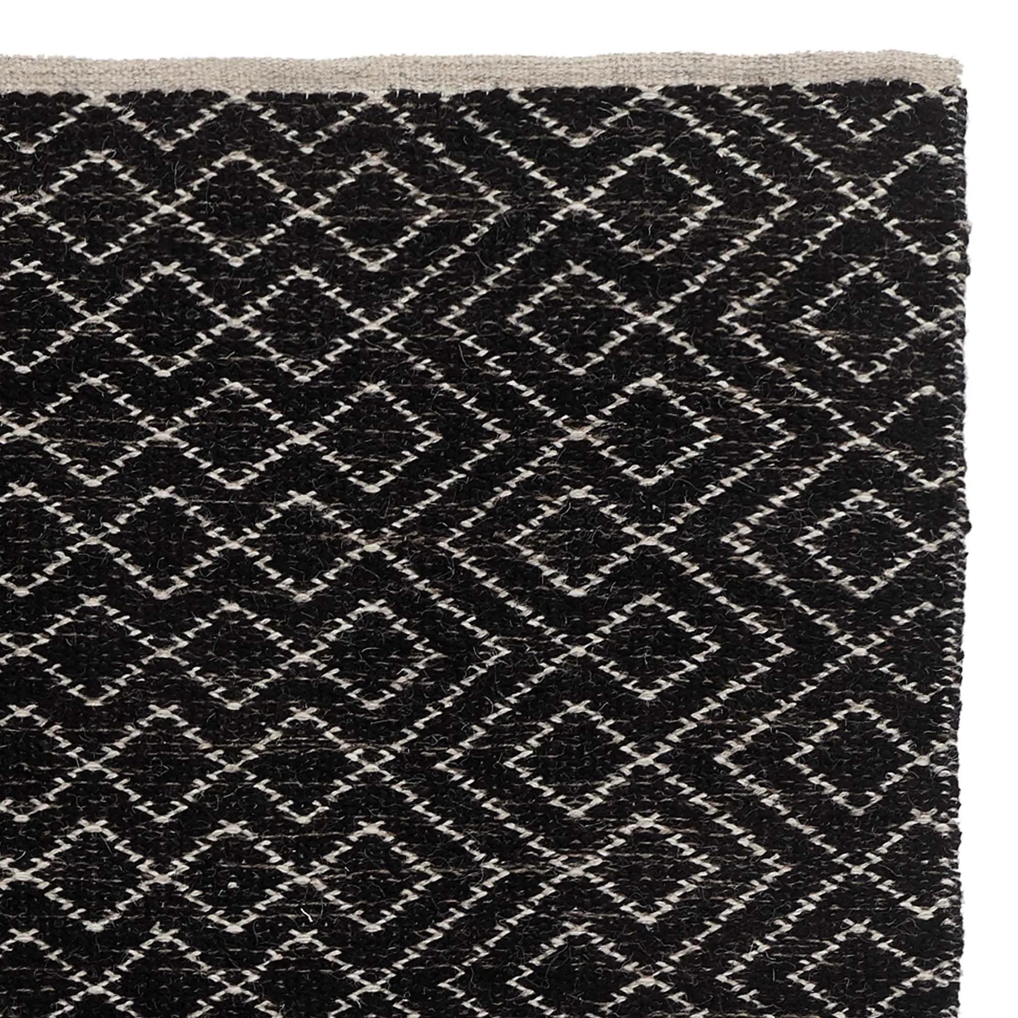 Amini Wool Rug [Black/Off-white]