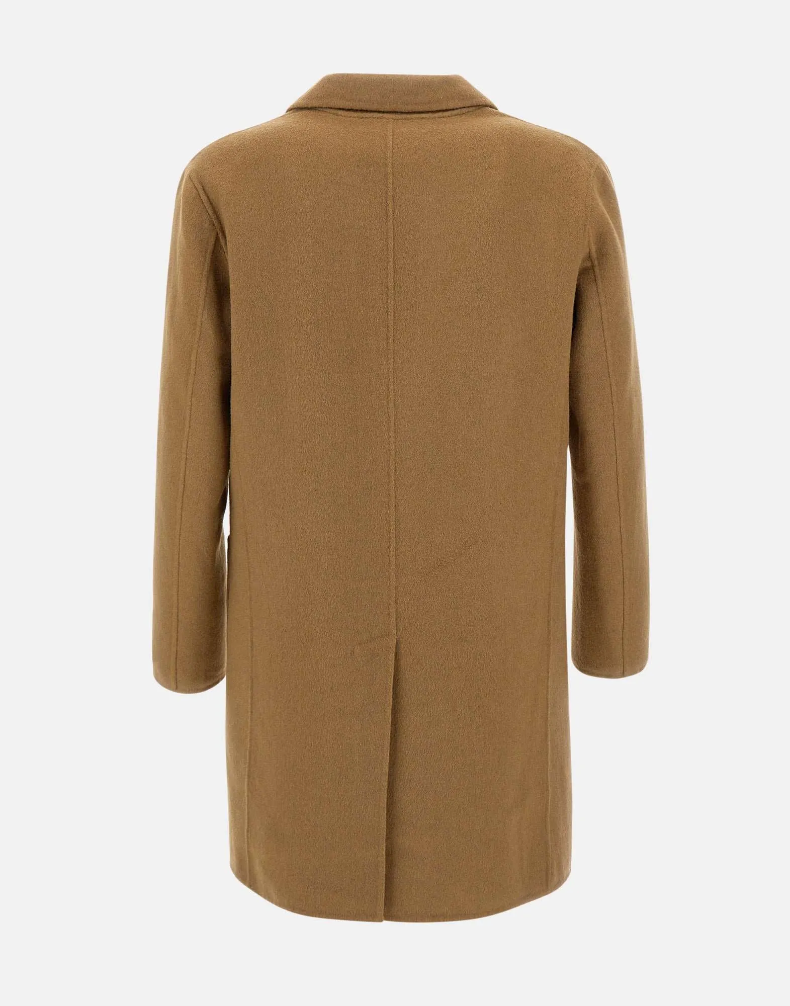 Beige Wool Blend Men's Coat
