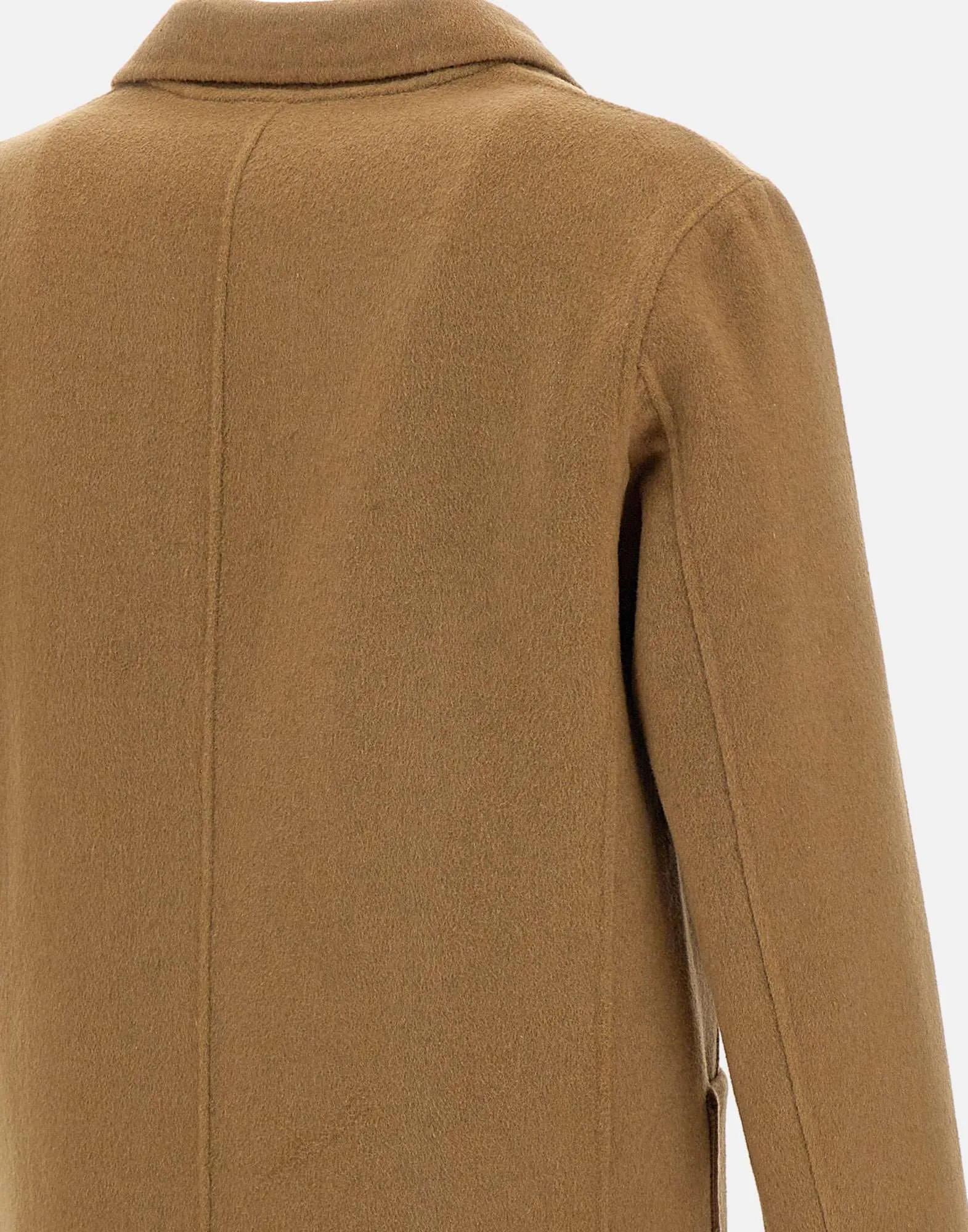 Beige Wool Blend Men's Coat