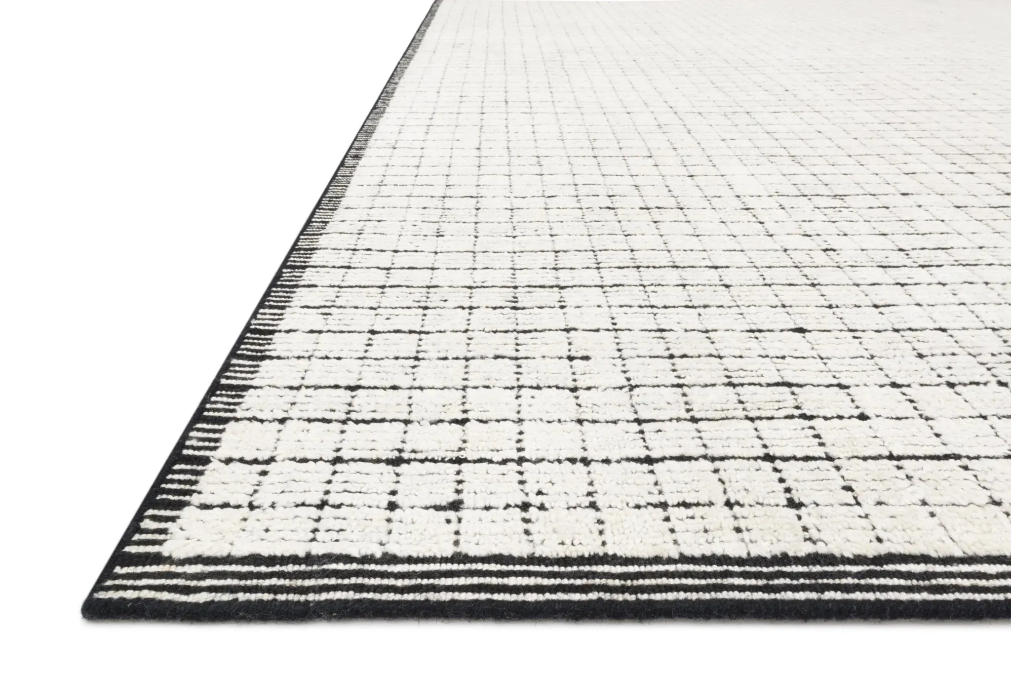 Beverly BEV-01 Ivory / Black Rug
