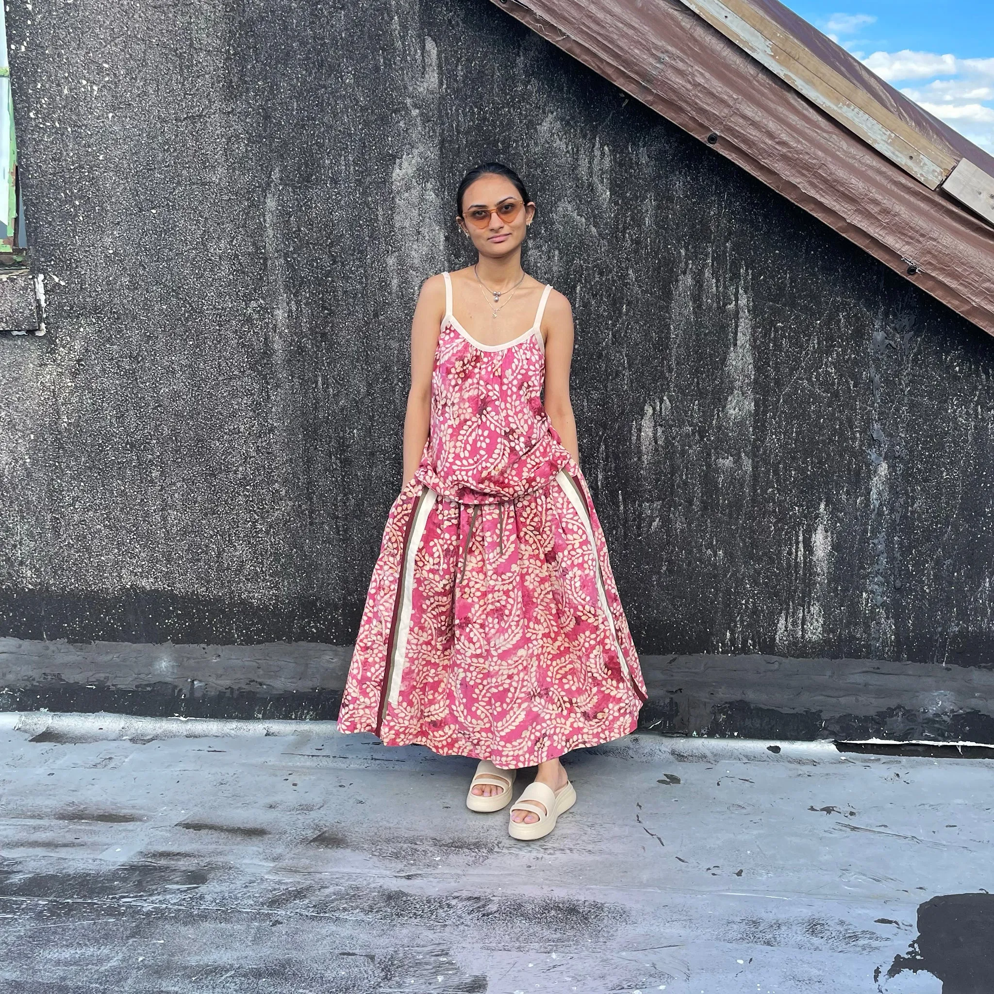 Brigade Skirt Maxi - Pink Batik