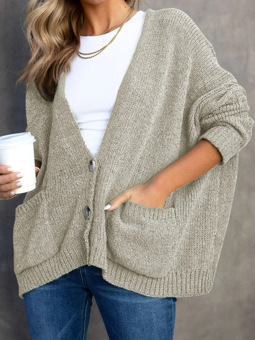 Button-Down Knit Cardigan