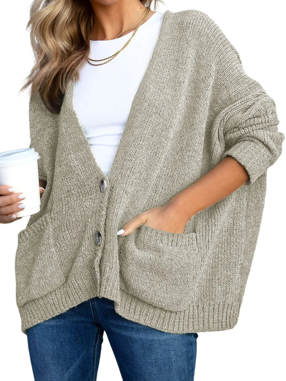 Button-Down Knit Cardigan