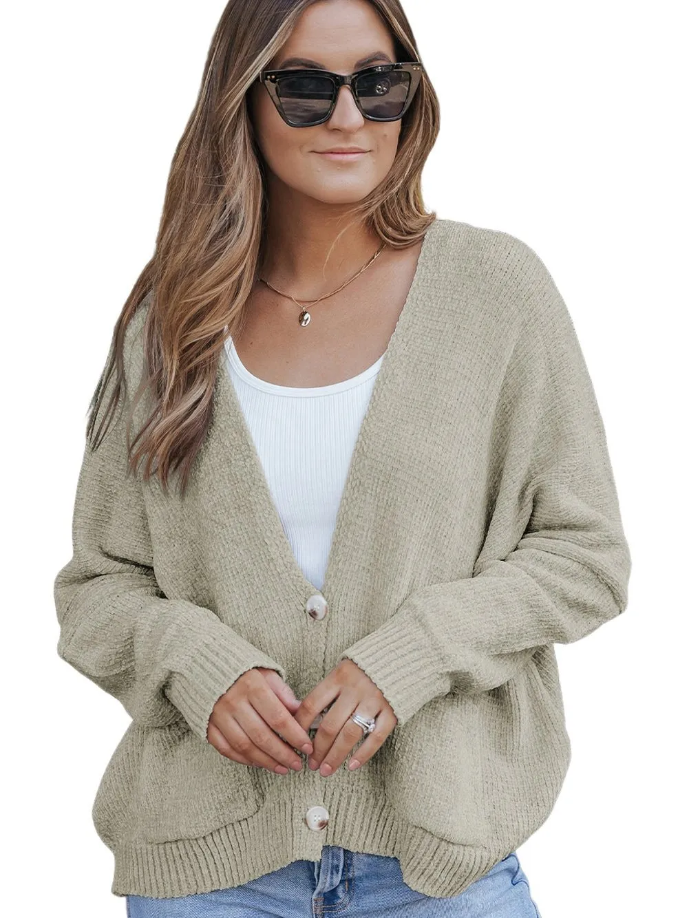 Button-Down Knit Cardigan