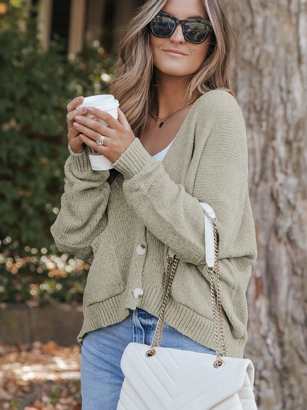 Button-Down Knit Cardigan