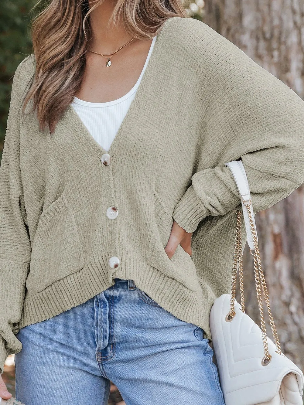 Button-Down Knit Cardigan