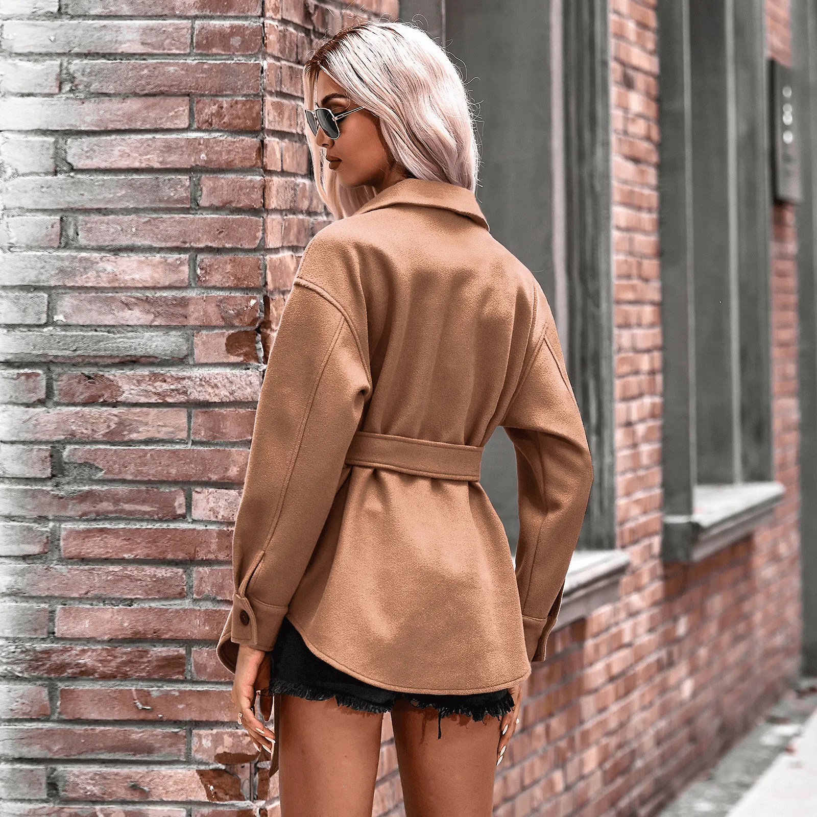 Buttons Woolen Coat