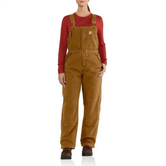 Carhartt - 102743-F/S - Women's Weathered Duck Wildwood Bib Overalls - Quilt Lined - Factory Seconds