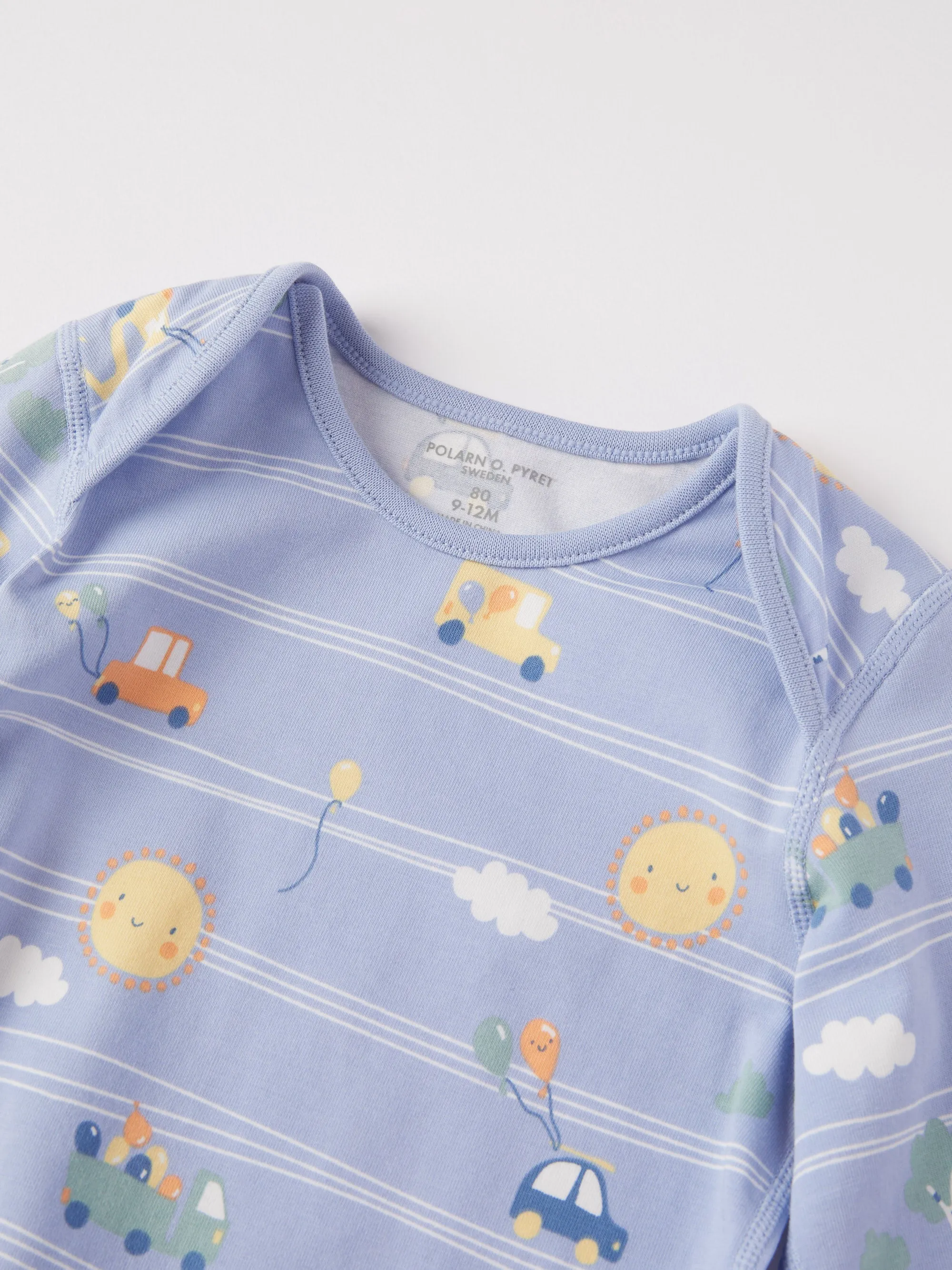Cars and Balloons Print Babygrow