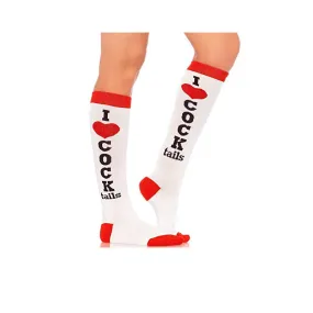 Cocktails acrylic knee socks O.S.