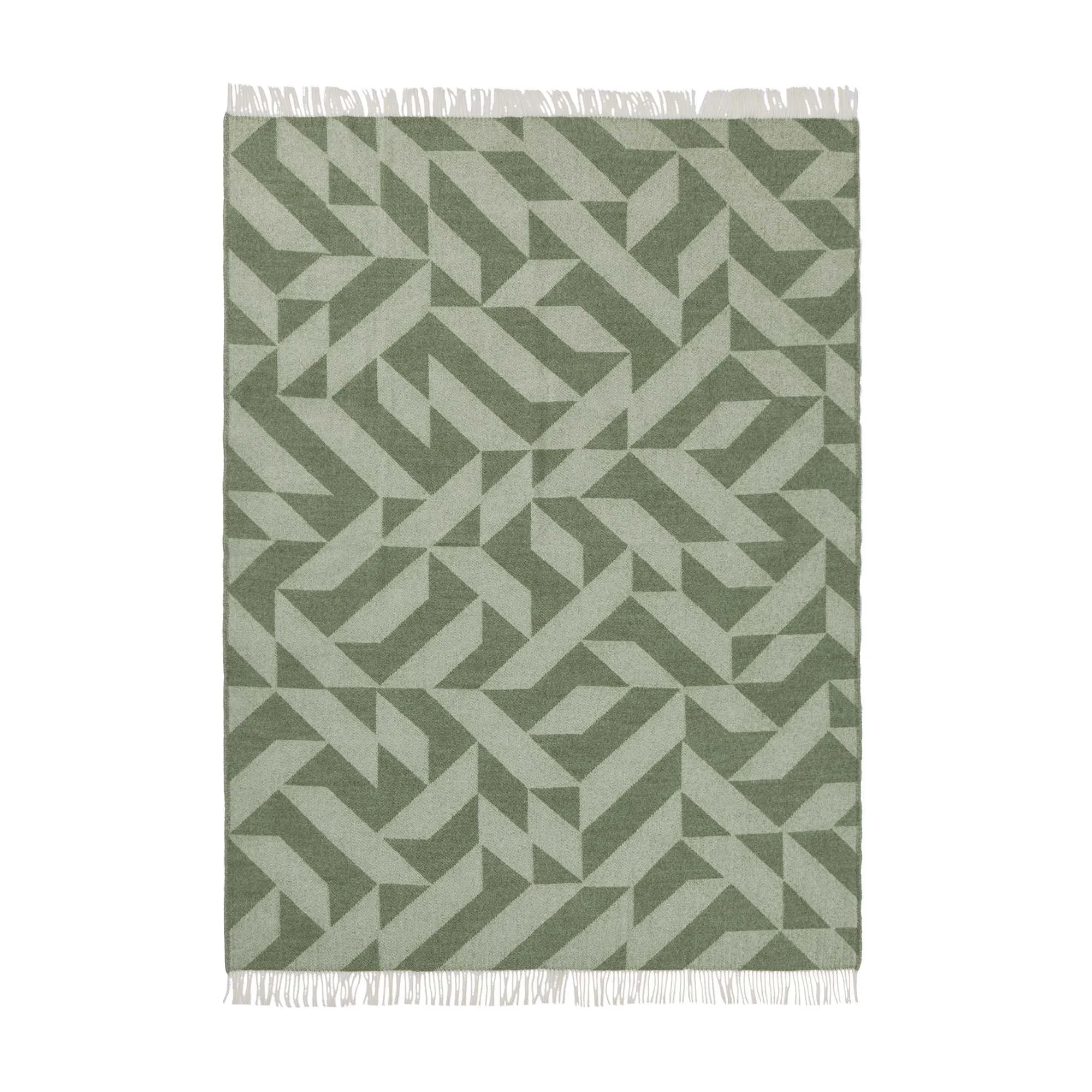 Farum Merino Blanket [Green/Cream]