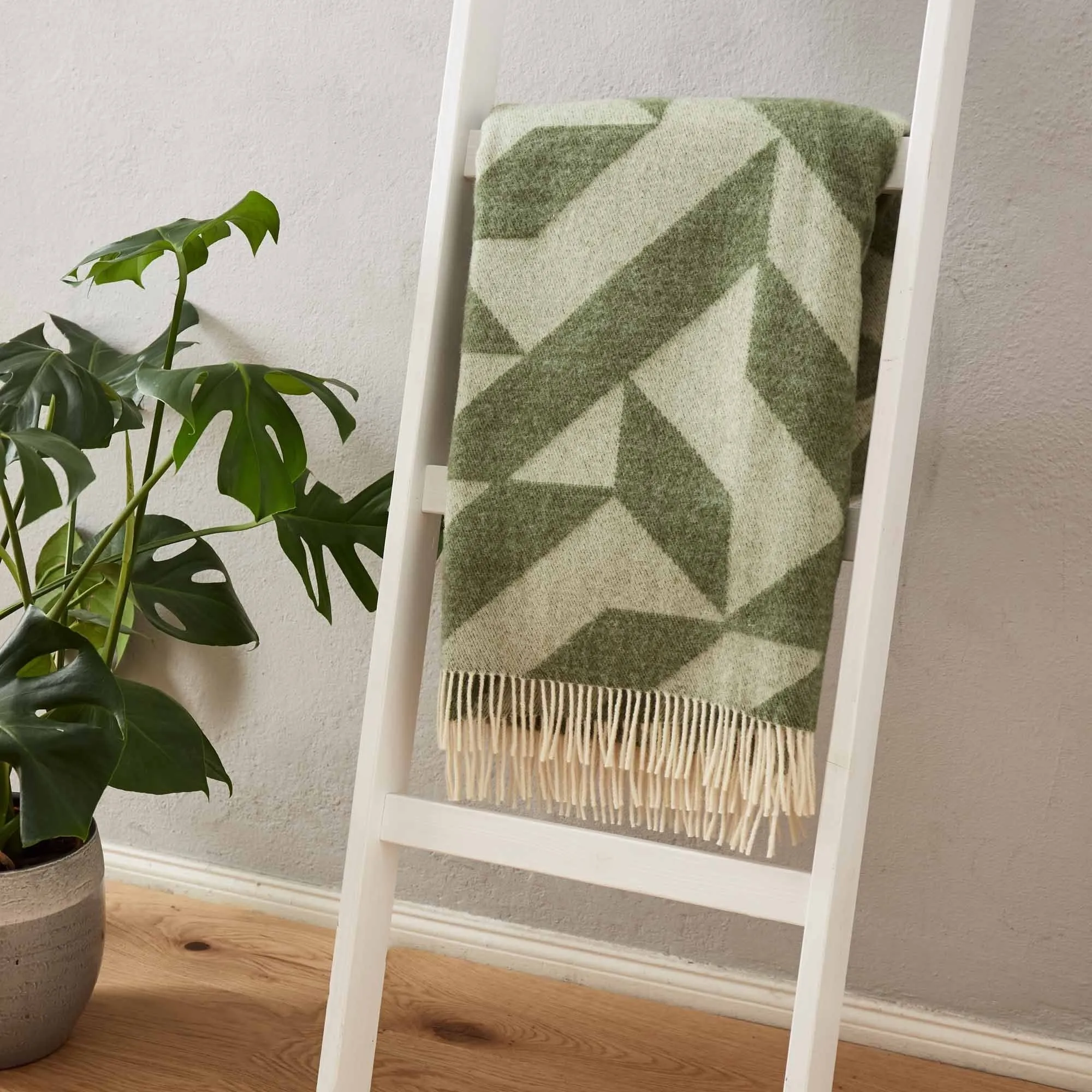 Farum Merino Blanket [Green/Cream]