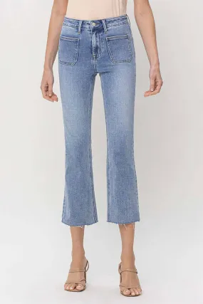 Julia Kick Flare Front Pocket Denim