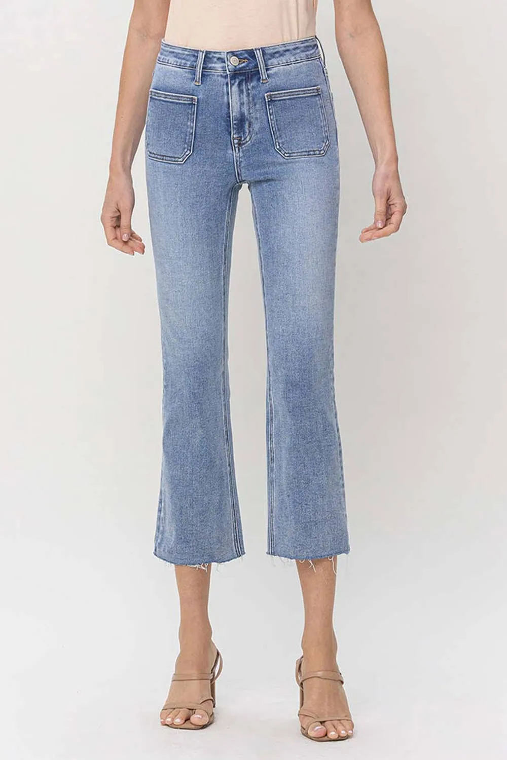 Julia Kick Flare Front Pocket Denim