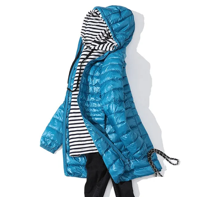 Long Down Jacket 7XL Plus size Women Winter Ultra Light Down Jacket Women With Hooded Down Coat-1
