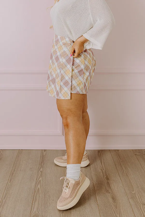 Magic Melody Wrap Skirt in Primrose Yellow Curves