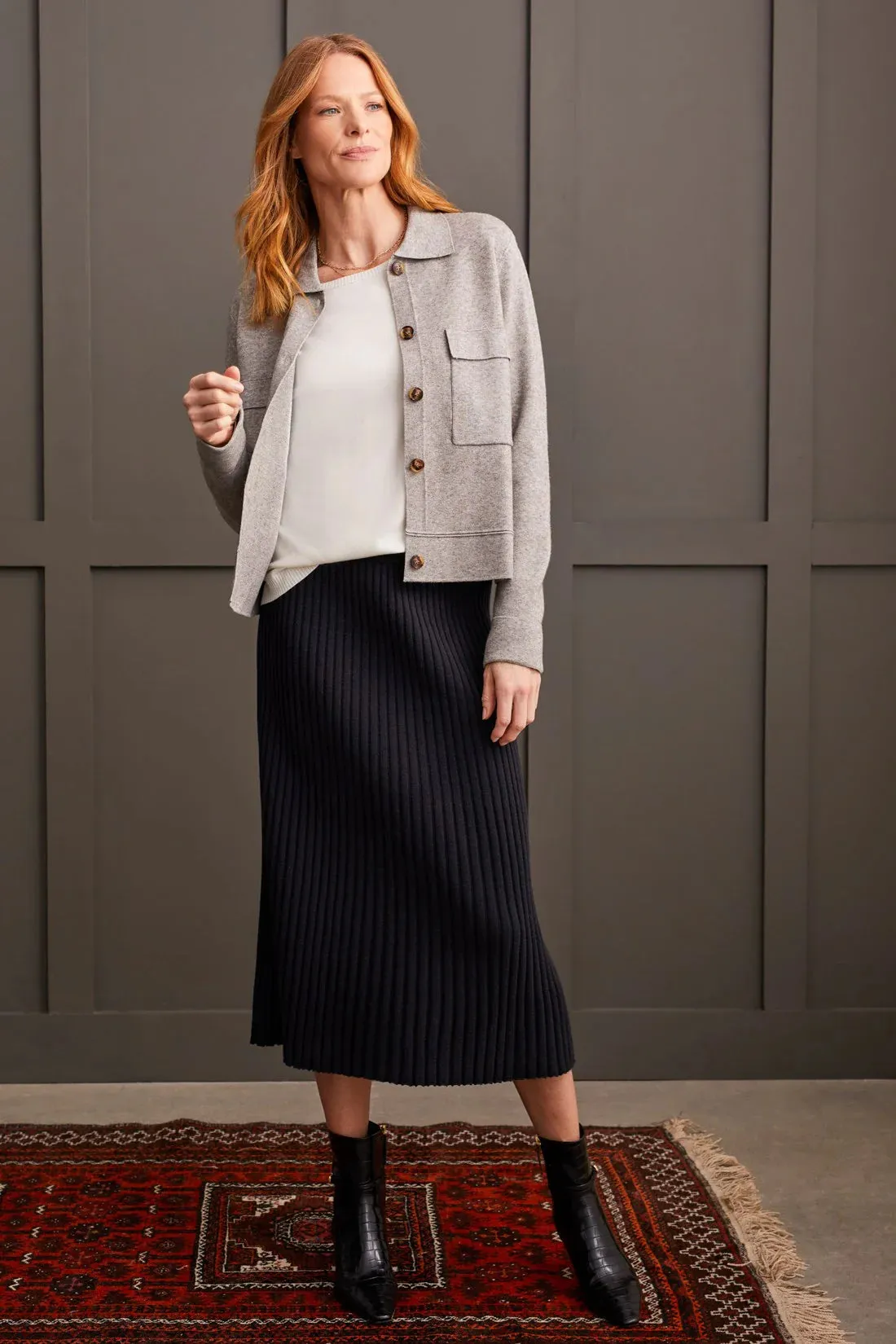 Mini Rib Sweater Skirt