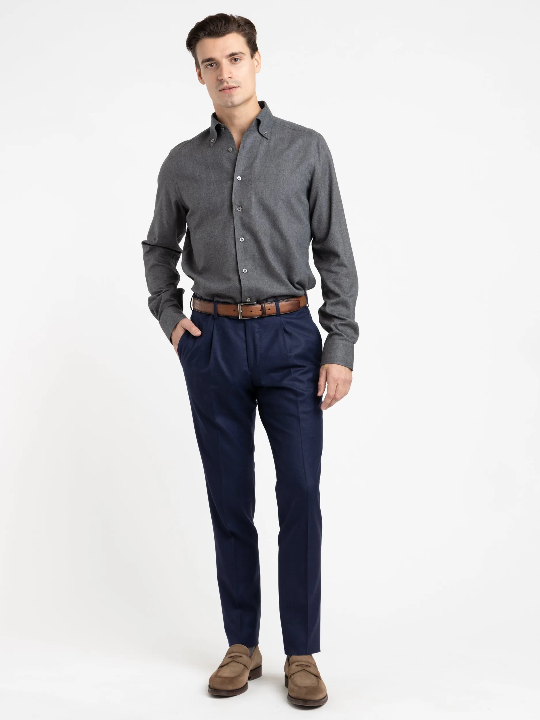 Navy Wool Dress Pants