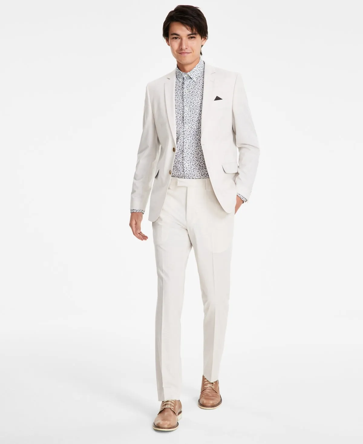 Nick Graham Men's Tan Slim Fit Stretch Suit Dress Pants 34 x 32 PANT ONLY