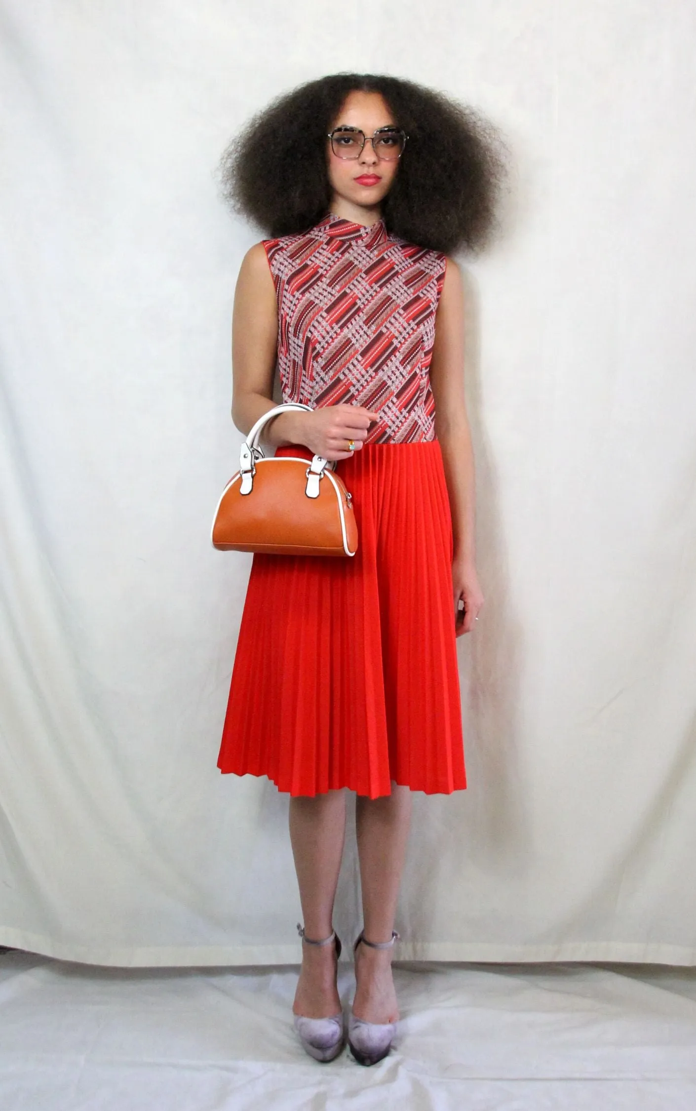 RENT Vintage 1960's Red Mod Dress