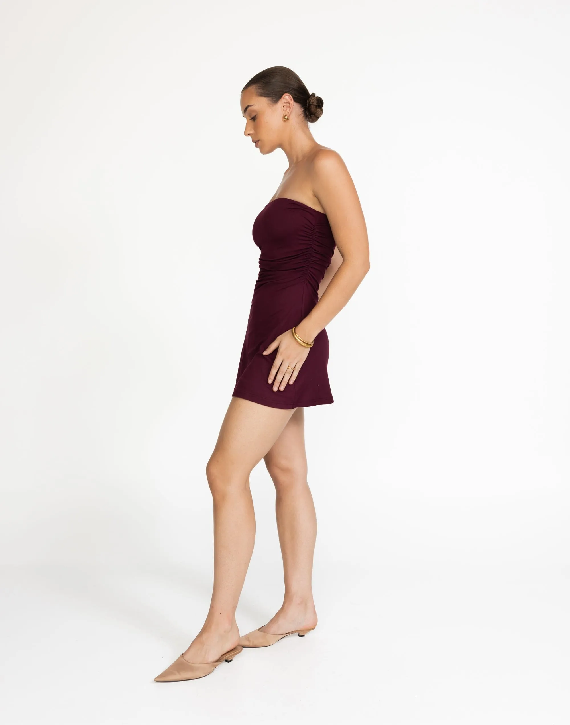 Sarie Mini Dress (Plum)