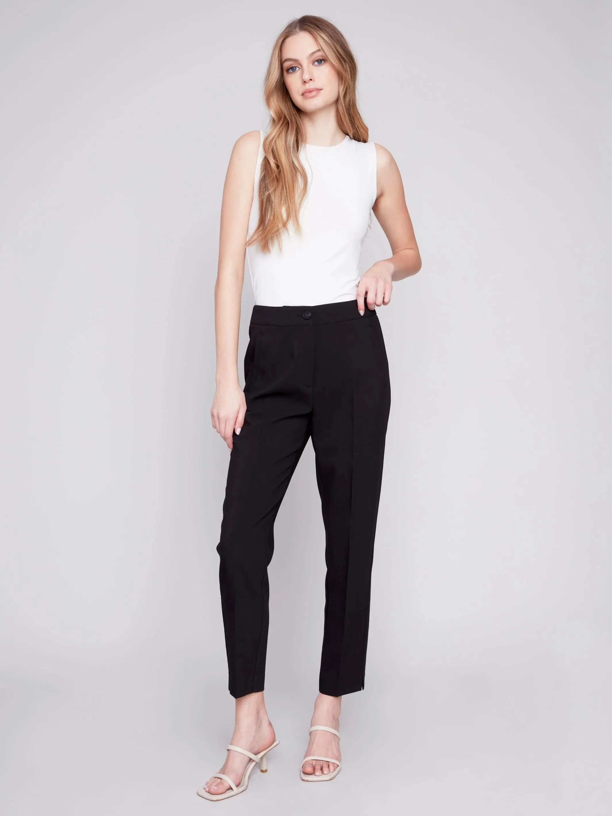 Side Slit Tapered Pants
