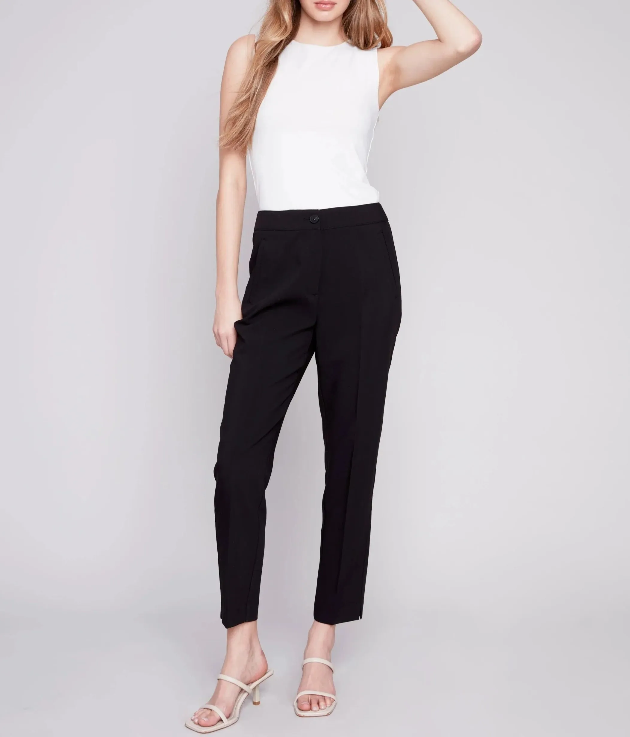 Side Slit Tapered Pants