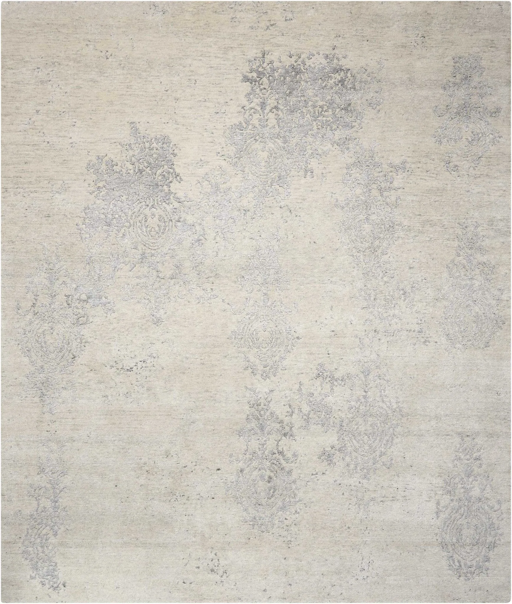 Silk Shadows SHA14 Ivory/Silver Rug