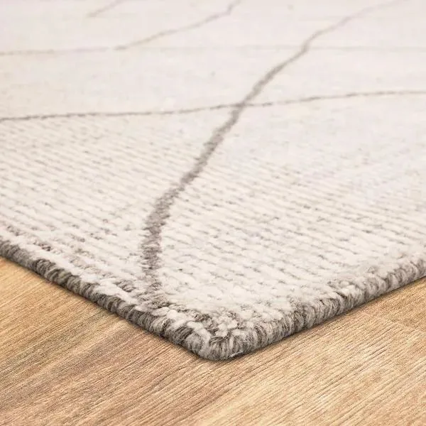 Tangier RG187 620 Tribal Diamond Silver Rug