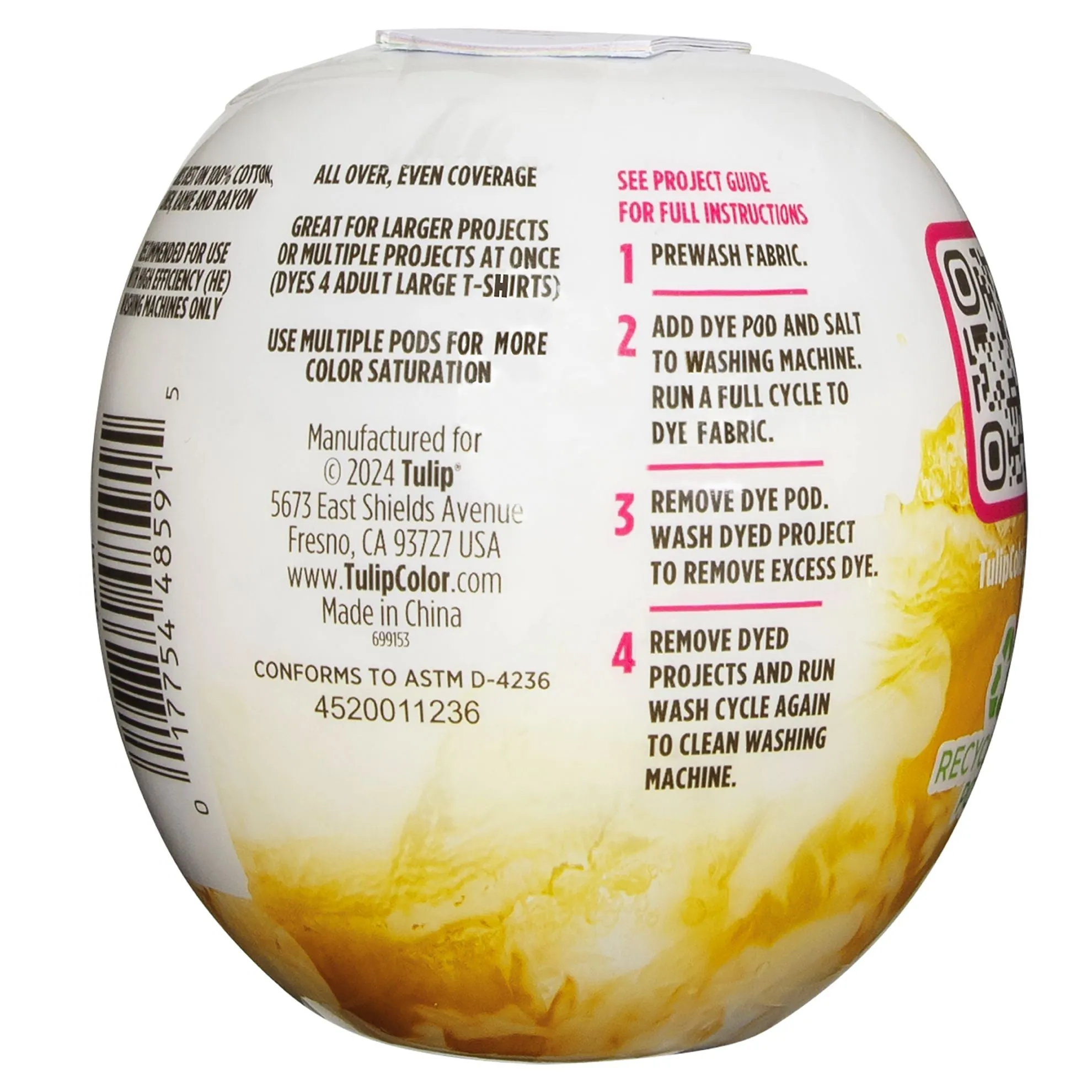 Tulip Fabric Dye Pod Taxi (Yellow)