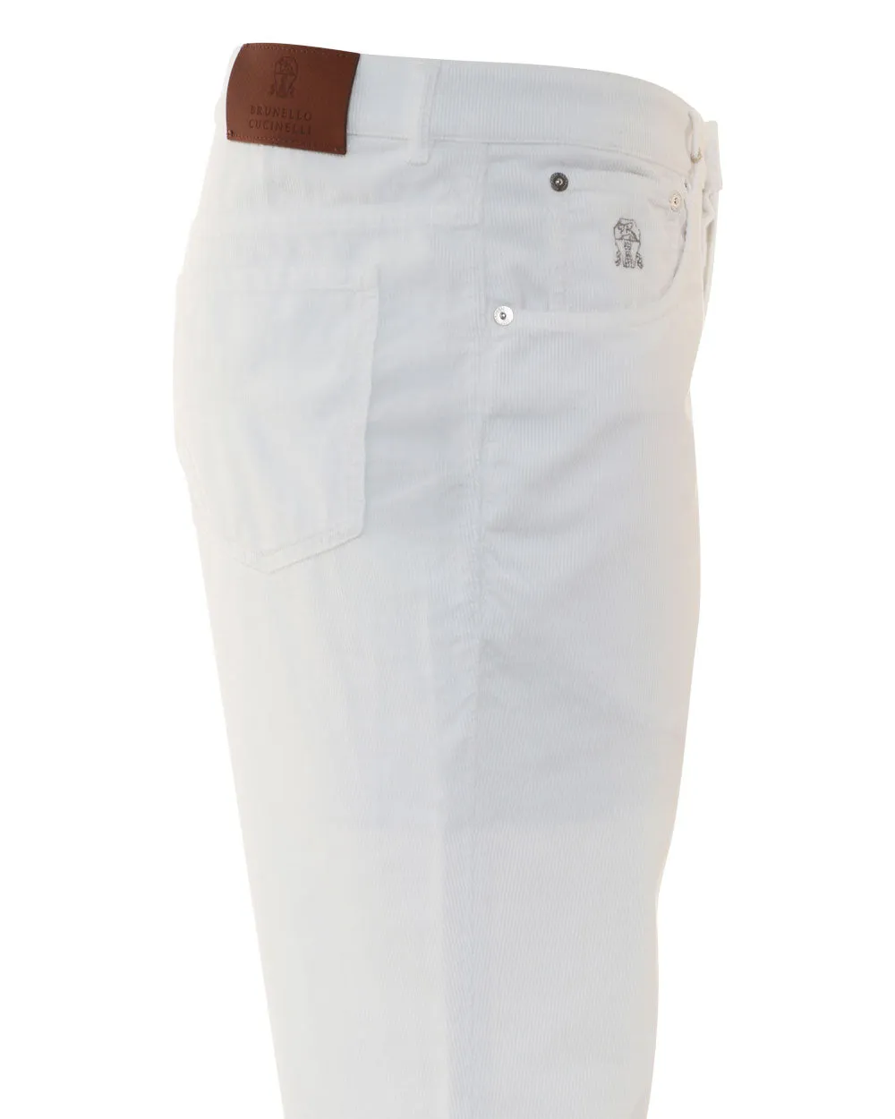 White Italian Fit Corduroy Pant