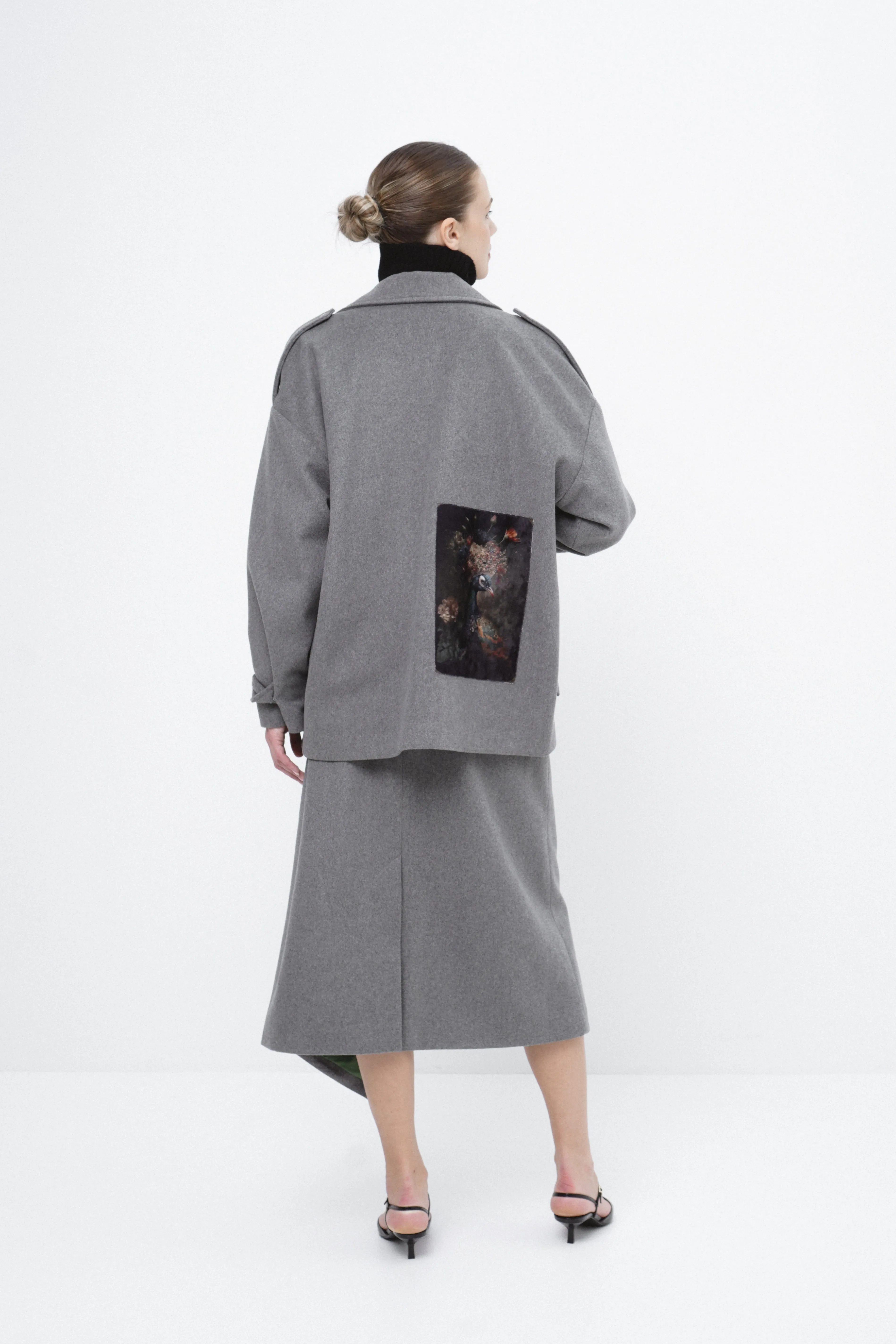 Wool biker style coat CAVALLO