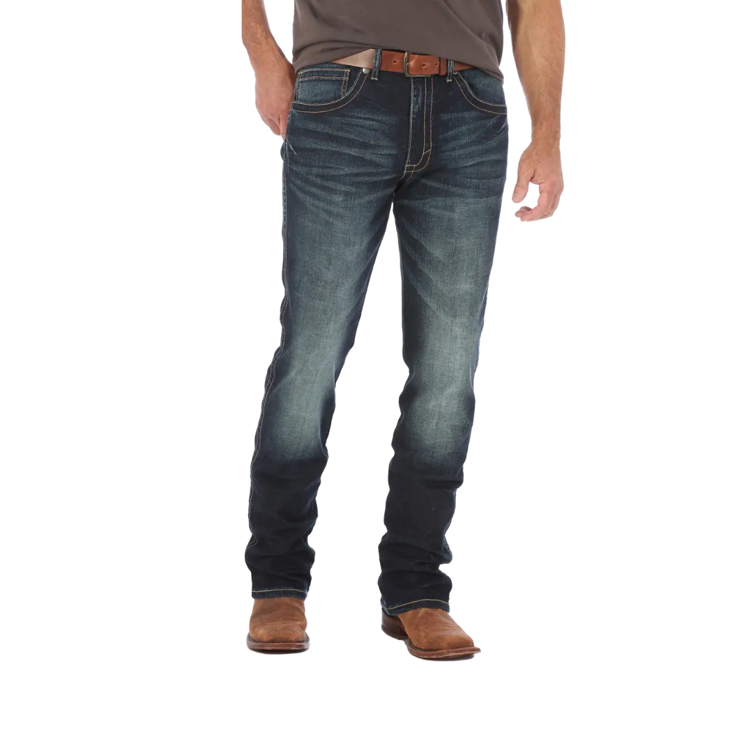 Wrangler Men's No 44 Slim Fit Straight Leg In Breezy Pasture Jeans