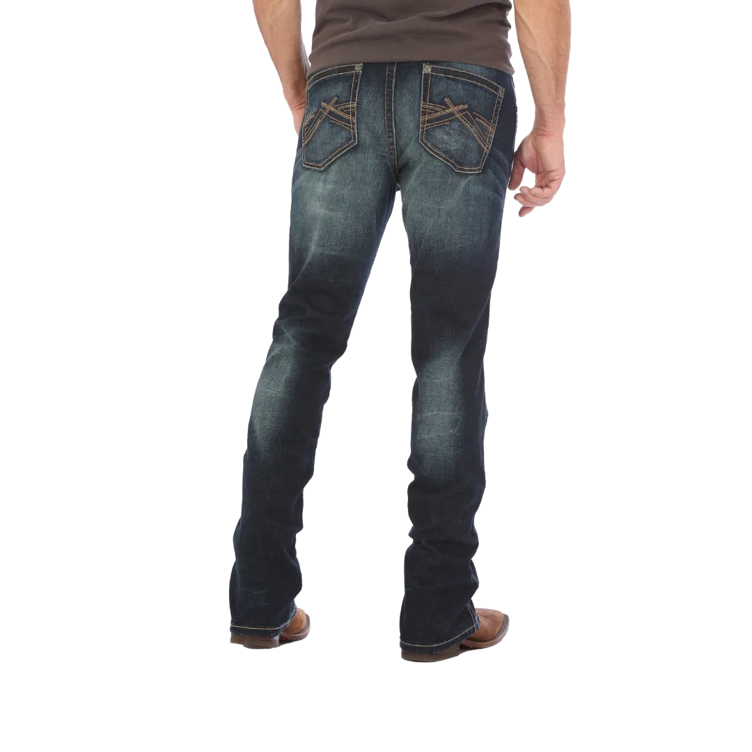 Wrangler Men's No 44 Slim Fit Straight Leg In Breezy Pasture Jeans
